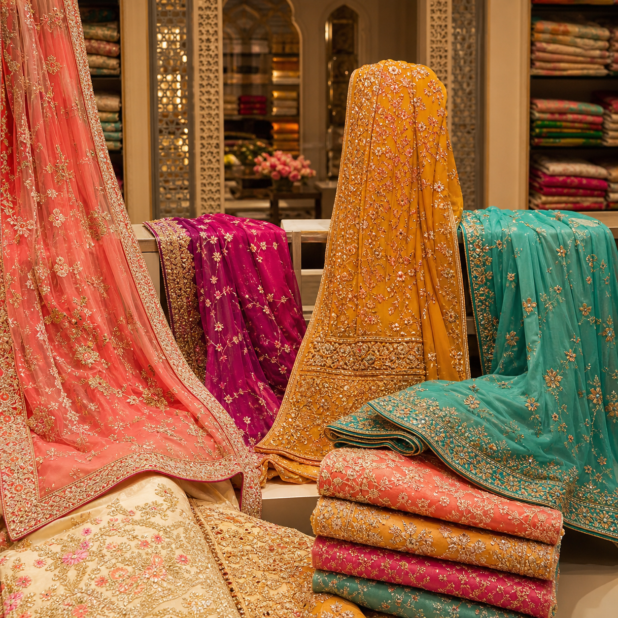 Festive dress material fabrics
